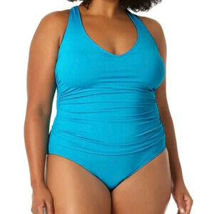 Anne Cole Women's V-Neck Cross Back One-Piece Swimsuit